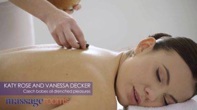 Vanessa Decker - Katy Rose - Vanessa Decker and Katy Rose oil up their lesbian massage with intense oily pleasure - sexu.com - Czech Republic