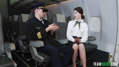 Stewardess gets fucked by the captain in insane positions - xbabe.com